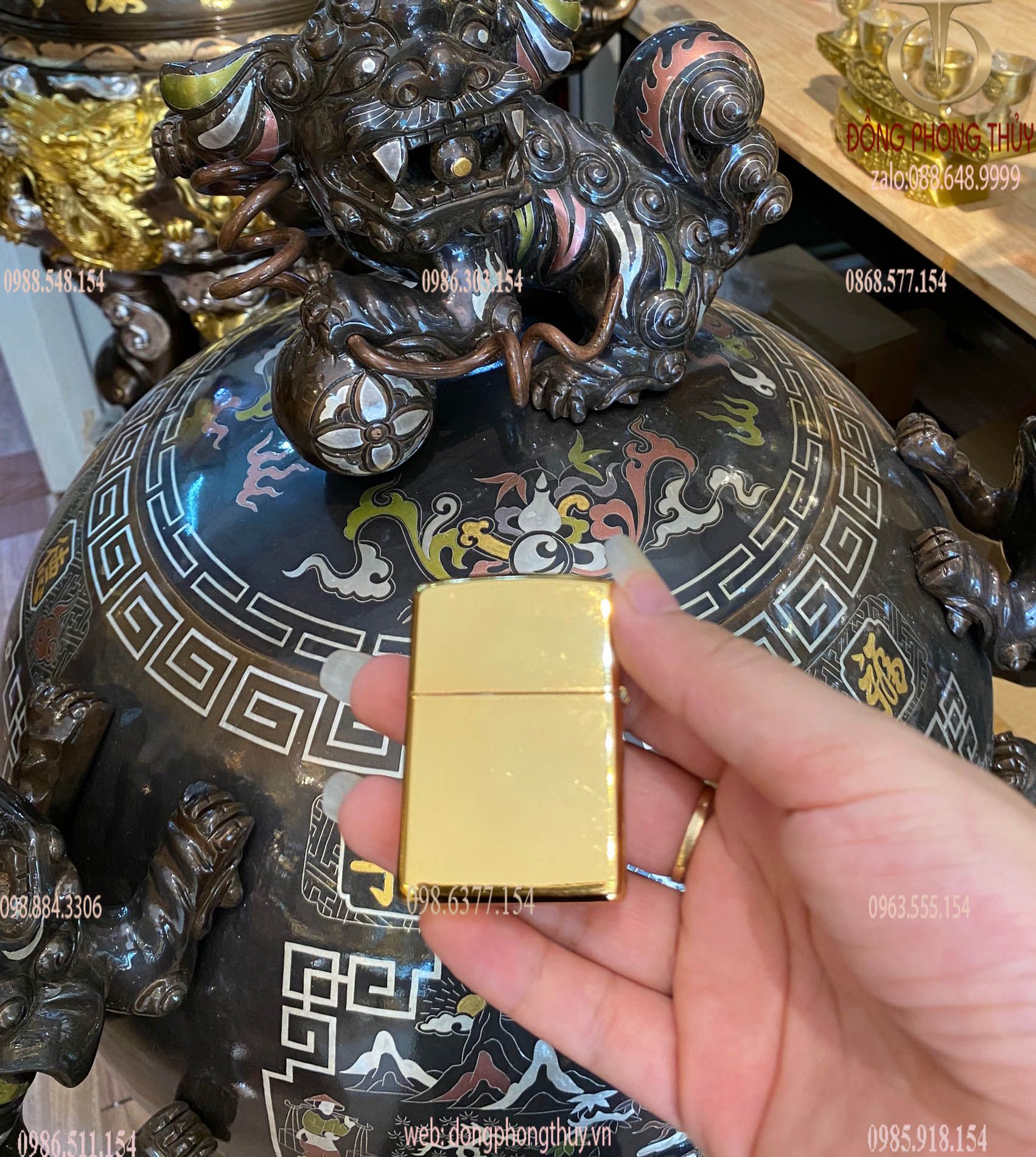 Mạ vàng 24k zippo