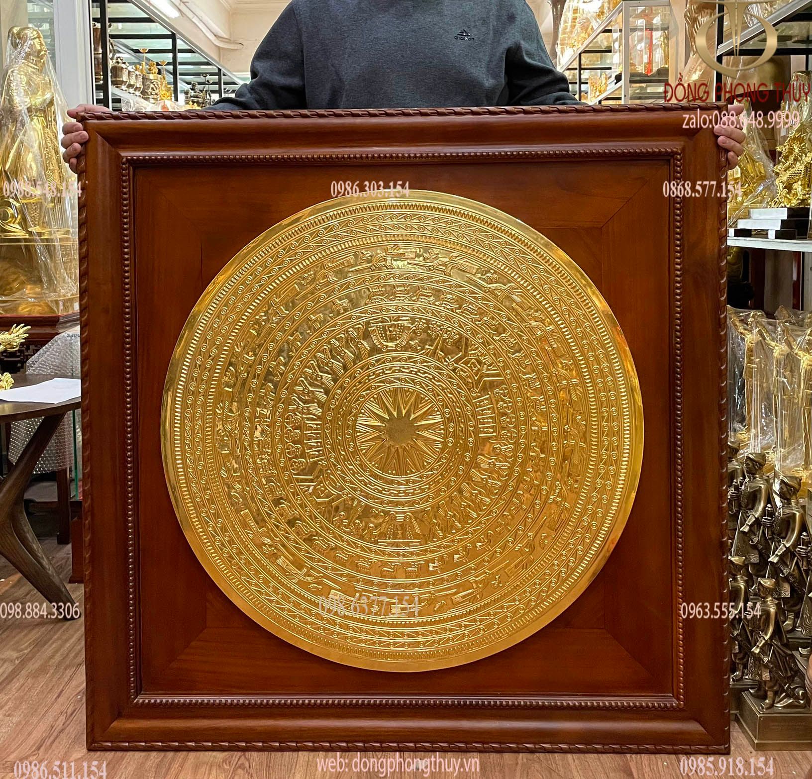 Tranh mặt trống đồng 90cm