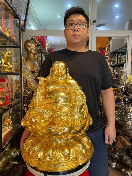 Tượng di lặc 50cm dát vàng 24k