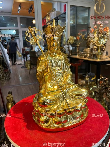 Tượng địa tạng vương dát vàng 24k