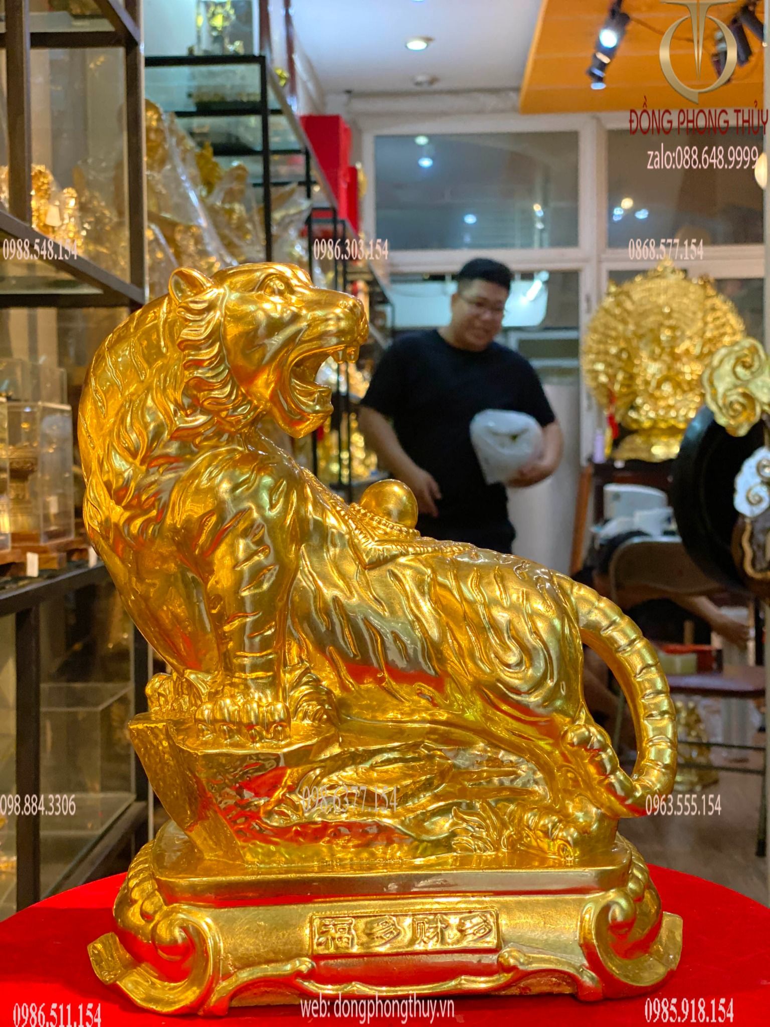 Tượng Hổ dát vàng 24k