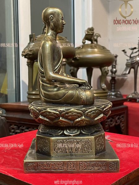 tượng ngài Trần Nhân Tông bằng đồng cao 22cm
