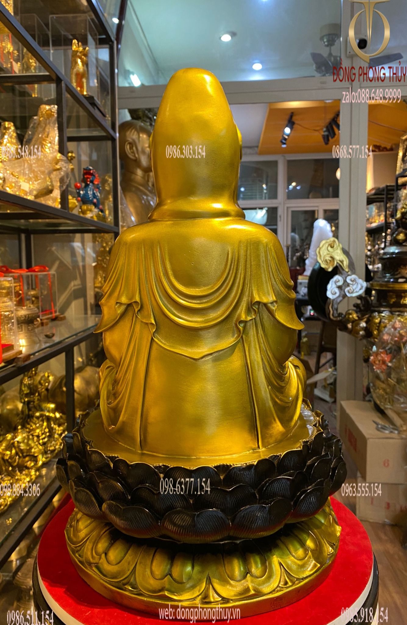 Tượng quan âm bồ tát bằng đồng