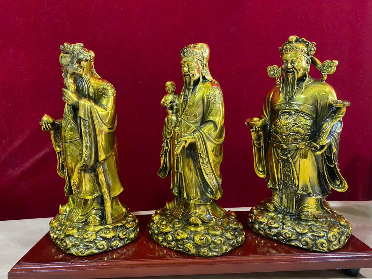 Tượng tam đa phúc lộc thọ Cao 20cm ngang 10cm sâu 8cm nặng 5kg