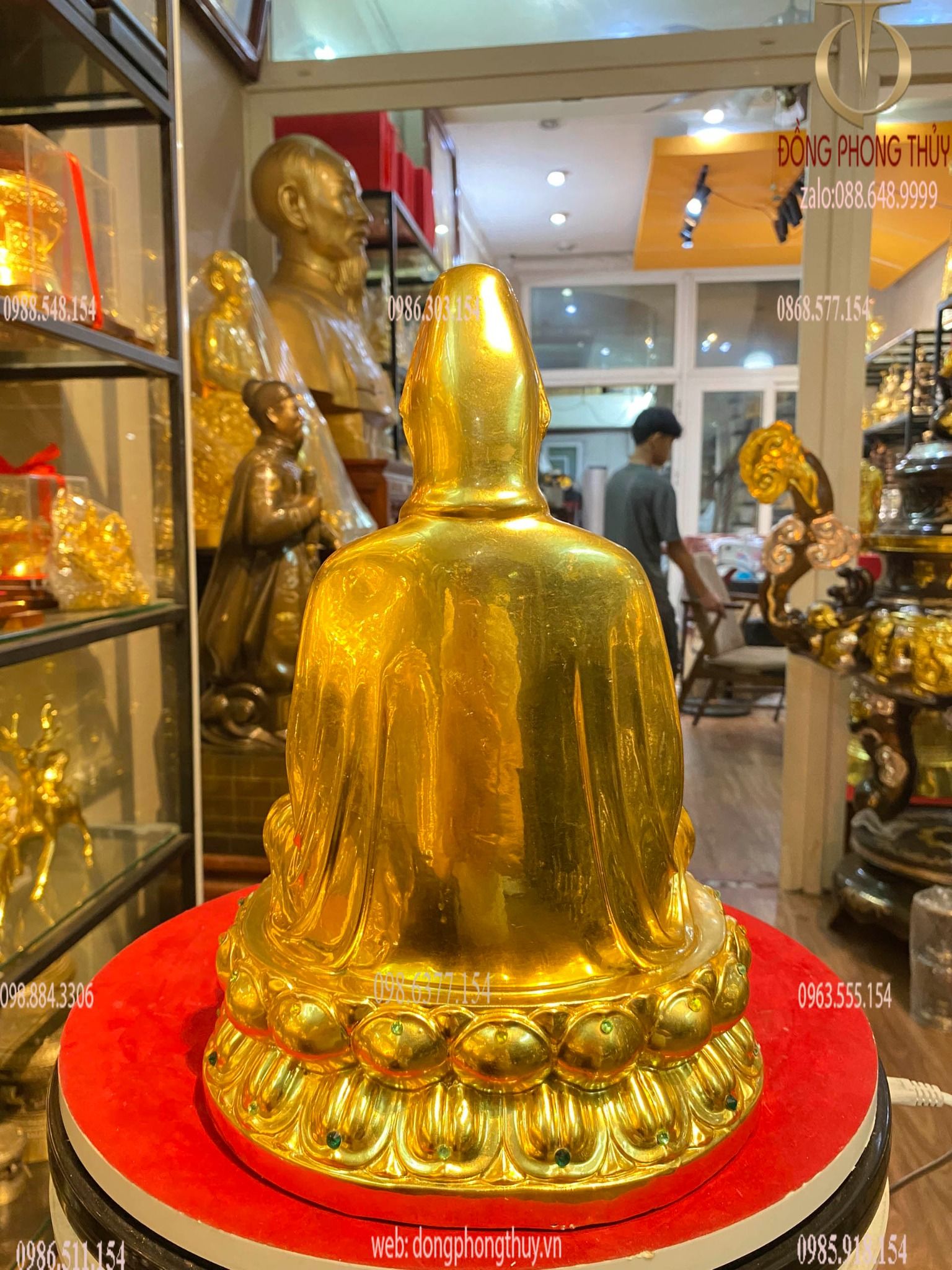 Tượng quan âm 30cm dát vàng 24k