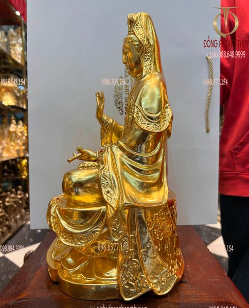 Tượng quan âm 39cm dát vàng 24k