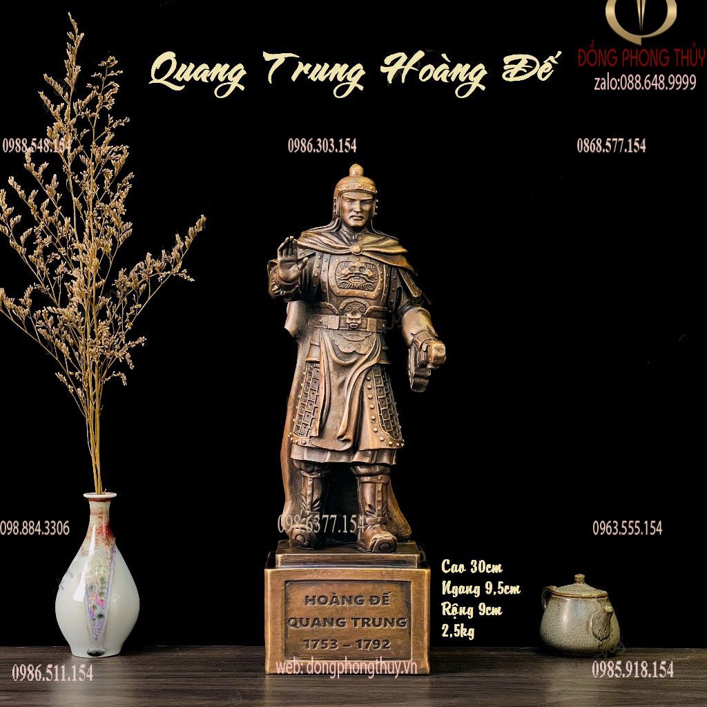 Tượng Quang Trung Nguyễn Huệ bằng đồng hun