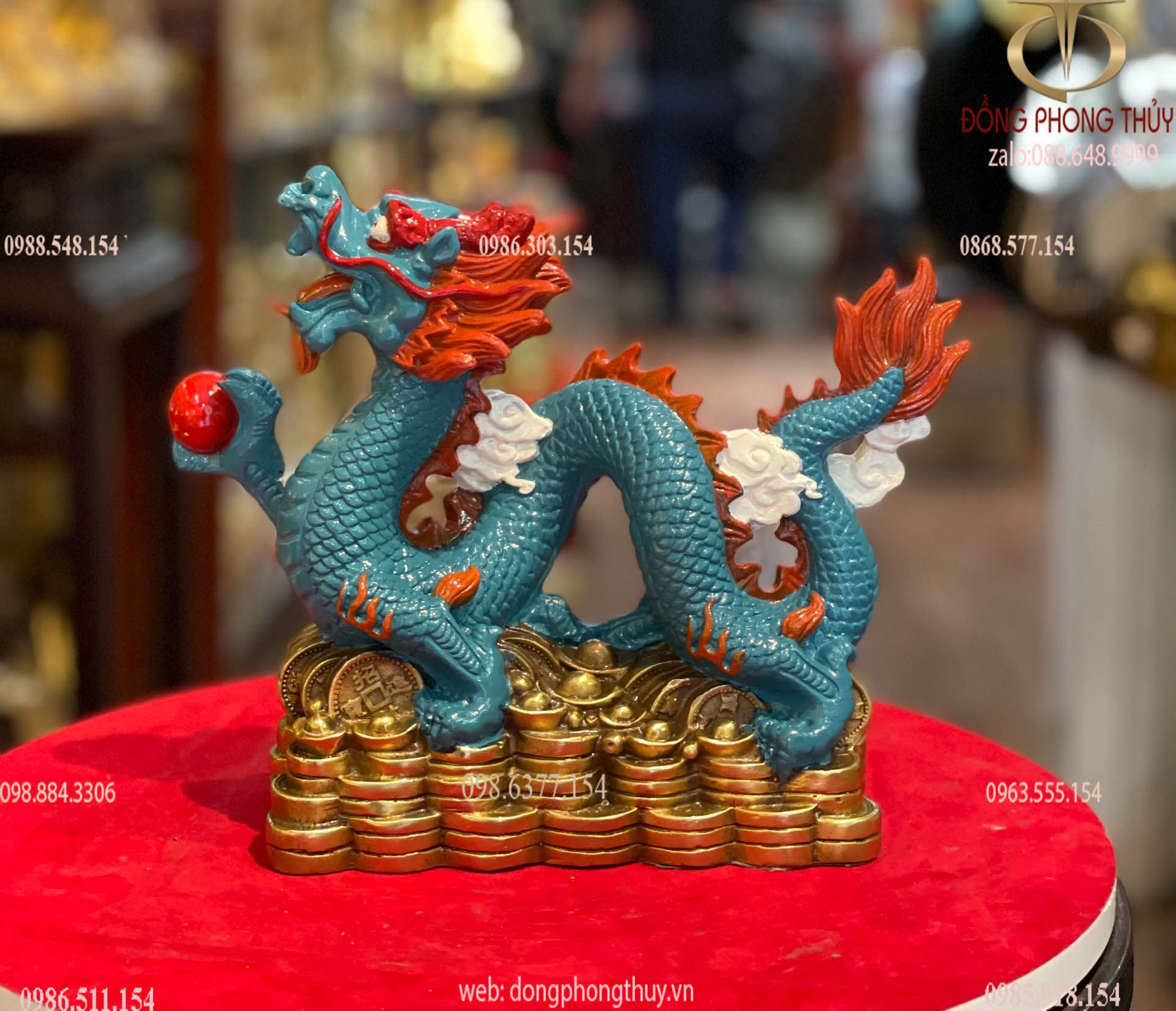 Tượng rồng phong thủy vẽ màu