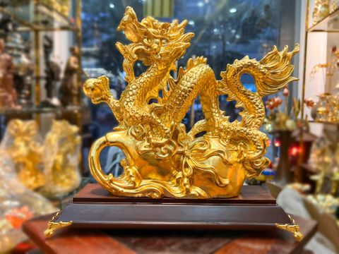 Tượng rồng dát vàng 24k