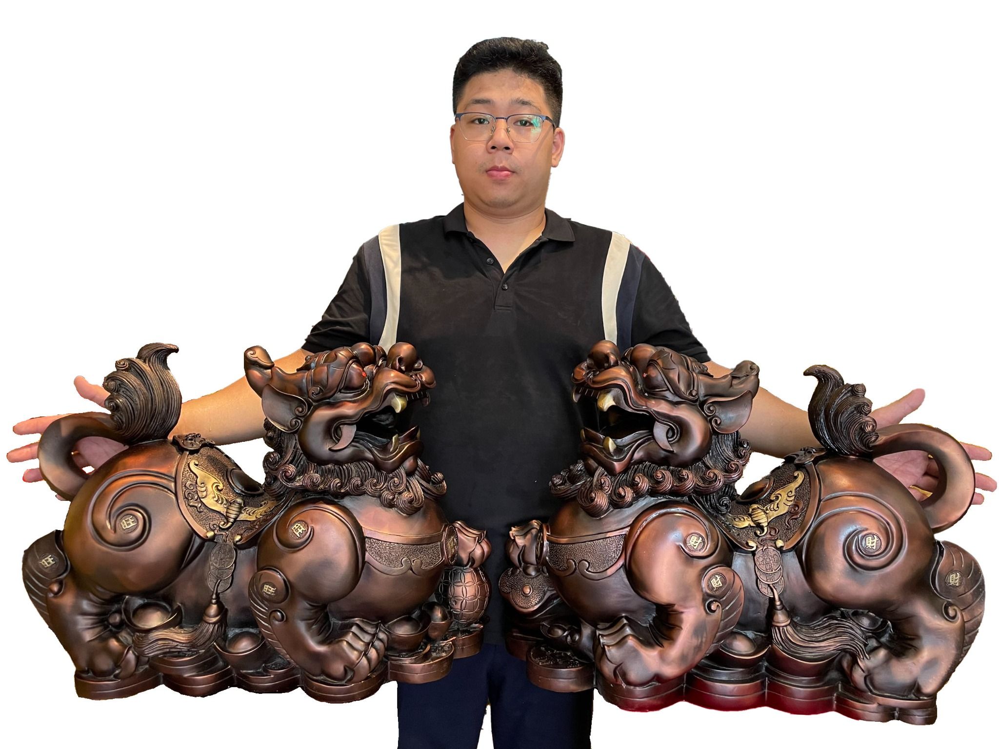 Tỳ hưu phong thủy Cao 47 ngang 60 sâu 23 nặng 50kg
