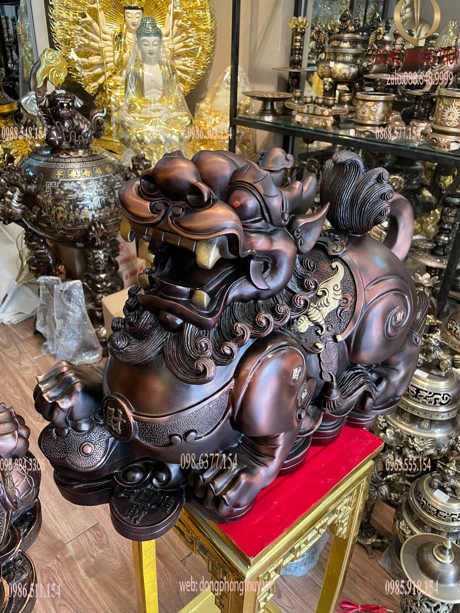 Tỳ hưu phong thủy Cao 47 ngang 60 sâu 23 nặng 50kg