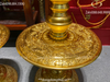 Chân nến thờ - đôi chân nến bằng đồng - giá chân nến đồng - chân nến bàn thờ 40cm dát vàng 24k