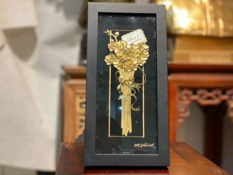 Tranh Lan Hồ Điệp mạ vàng 24k để bàn - Tặng người yêu - tặng vợ - quà tặng sếp