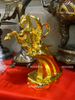 tượng thánh gióng bằng đồng dát vàng 24k cao 25cm ngang 27cm nặng 3kg
