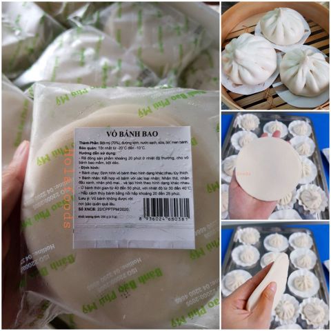 Vỏ bánh bao Phú Mỹ - Set 10 vỏ 50g