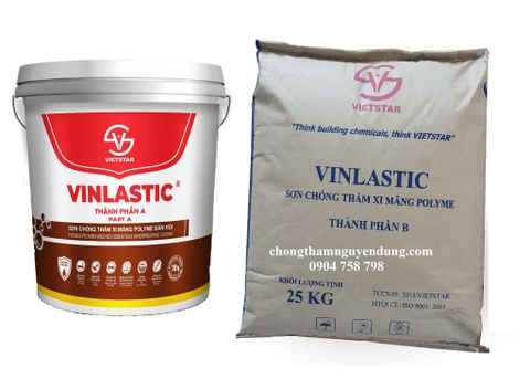  Sơn chống thấm xi măng polyme đàn hồi Vinlastic 