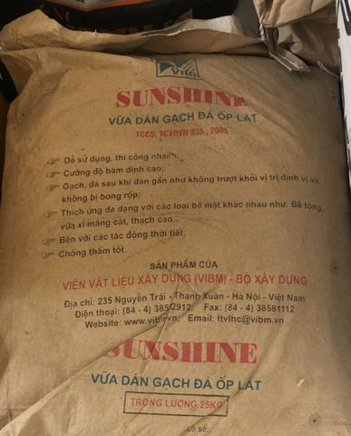  Vữa dán gạch ốp lát Sunshine 