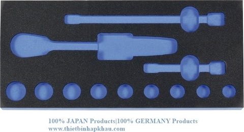  Mút xốp đựng dụng cụ. Hexagon socket set 1/2″. Code: 3.40.400.1128 | Www.Thietbinhapkhau.Com | Công Ty PQ 