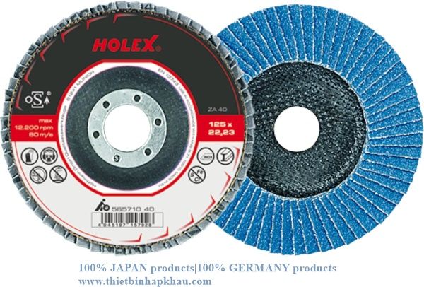 Nhám xếp đĩa bằng sợi thủy tinh 125 mm ( Flap disc (ZA) glass fibre pad dished 125 mm ⌀). Code: 3.10.920.0008 | www.thietbinhapkhau.com | Công ty PQ 