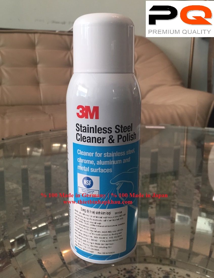 Dung dịch vệ sinh kim loại 3M | Stainless Steel Cleaner & Polish 14002. Code 3.10.400.1001