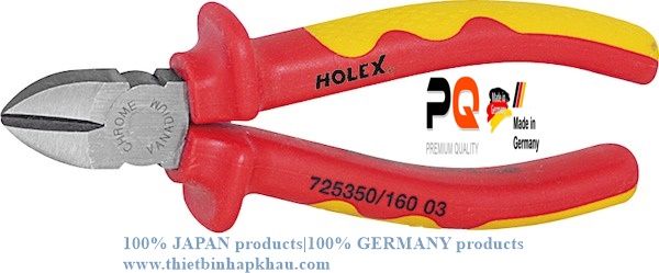 Dao cắt đường chéo VDE cách điện (Diagonal side cutter VDE insulated) . Code: 3.10.400.0097 | www.thietbinhapkhau.com | Công ty PQ 