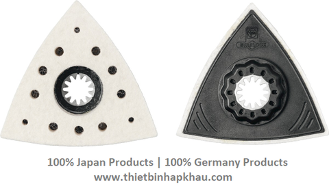 Đế gắn nhám lông dính dạng tam giác. Felt polishing plate set, 2-piece. Code: 3.40.400.1699 | www.thietbinhapkhau.com | Công ty PQ 