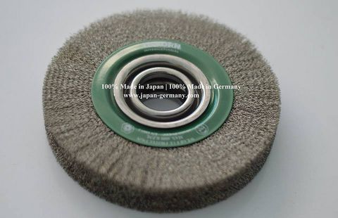  Chổi mài bavia. Wheel brush D150X30 TUBE D50,8 crimped stainless steel wire 0,20 T29 bore 31, 75 + adapter set 7 part) Code: 3.10.700.0006 |japan-germany.com| 