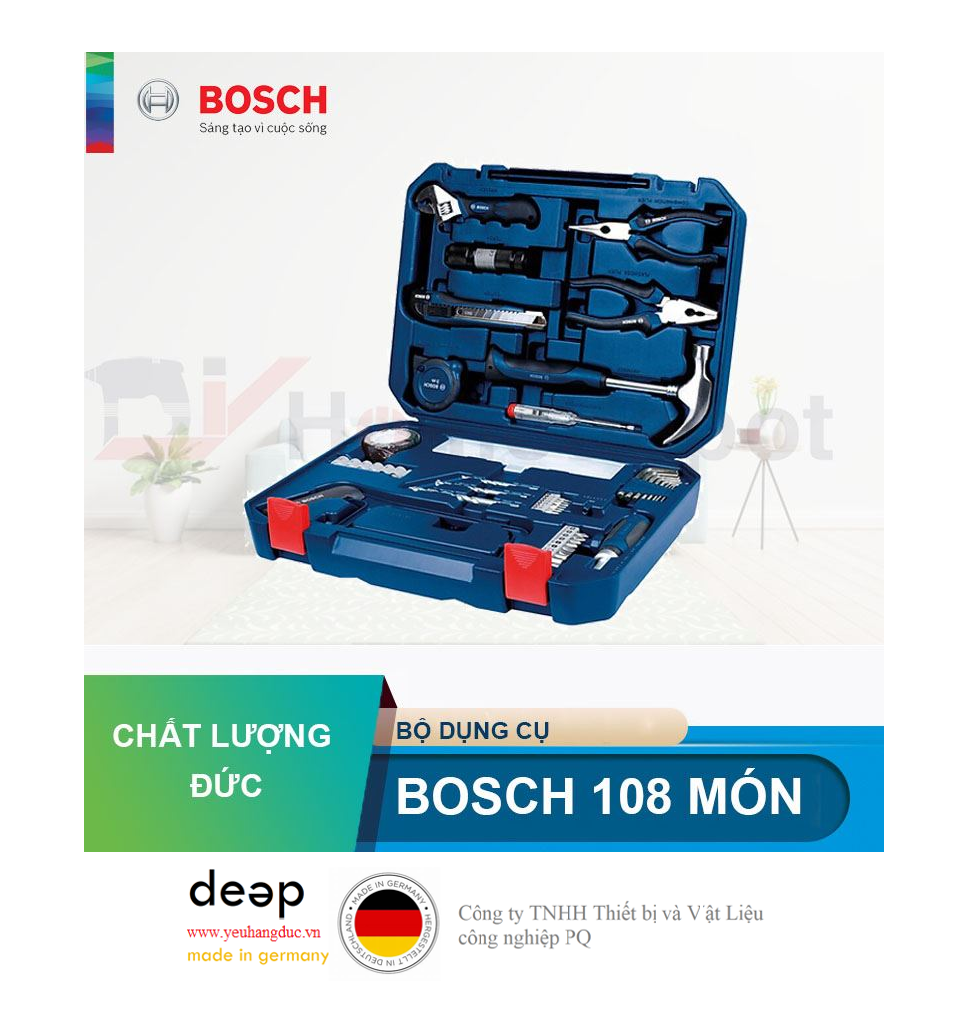 Bộ dụng cụ đa năng 108 món của Bosch 2607002788   Piqi3 | Www.Thietbinhapkhau.Com | Công Ty PQ 