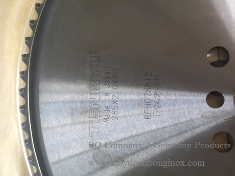  D250, Lưỡi cắt Automatic Inox 250 mm Nhật Bản, lưỡi cắt nhôm, lưỡi cưa đĩa Inox 250 x 2.0 x 32 x 72 Z, Tenryu. Code: 3.20.610.1019 