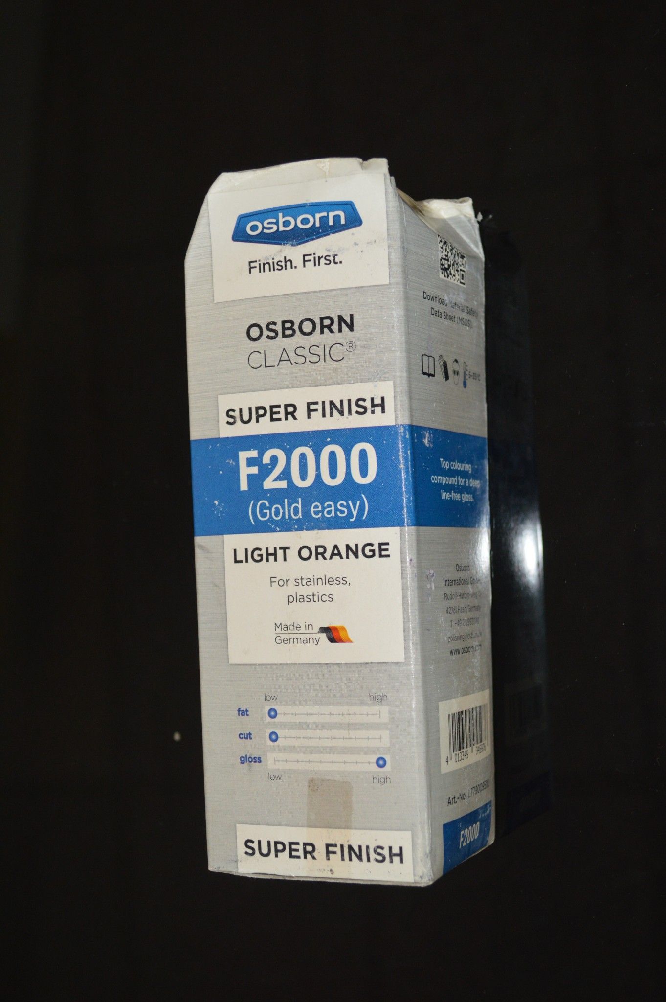 Sáp Đánh Bóng Osborn F2000, Chuyên Đánh Bóng Inox, Đánh Siêu Tinh, Made in Germany. 1,3KG | Code 3.10.100.0100