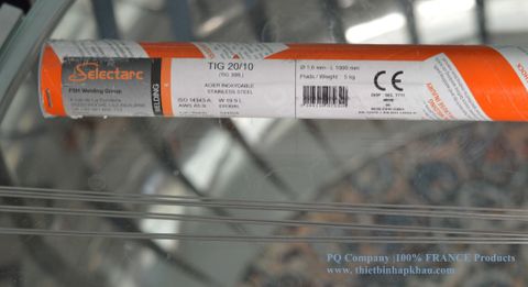  Hộp 5 kg Que Hàn TIG, hàn bù Inox 308 Ø 1.6mm - L 1000mm 5kg/ Ống Made in FRANCE. Code: 3.10.400.0112 |www.thietbinhapkhau.com| Công ty PQ 