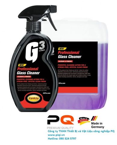  Chai xịt làm sạch và tạo độ bóng cho gương G3 Pro Glass Cleaner 500ml G3P7202 PQ Châu Âu Bảo dưỡng xe hơi ô tô dành cho Dân Chuyên 