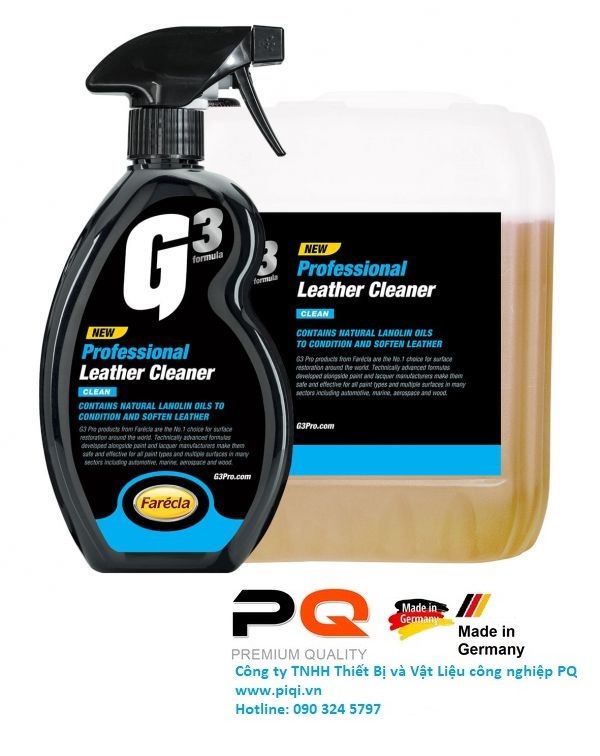Chai làm sạch bề mặt da G3 Pro Leather Cleaner 500ml G3P7200 PQ Châu Âu Bảo dưỡng xe hơi ô tô dành cho Dân Chuyên