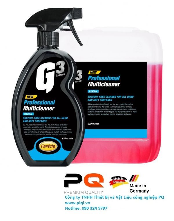 Chai vệ sinh đa năng G3 Pro Multicleaner 500ml G3P7199 PQ Châu Âu Bảo dưỡng xe hơi ô tô dành cho Dân Chuyên