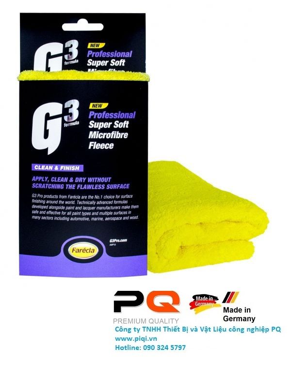 Khăn lau xe siêu mềm G3 Pro Super Soft Microfiber Fleece PQ Châu Âu Bảo dưỡng xe hơi ô tô dành cho Dân Chuyên