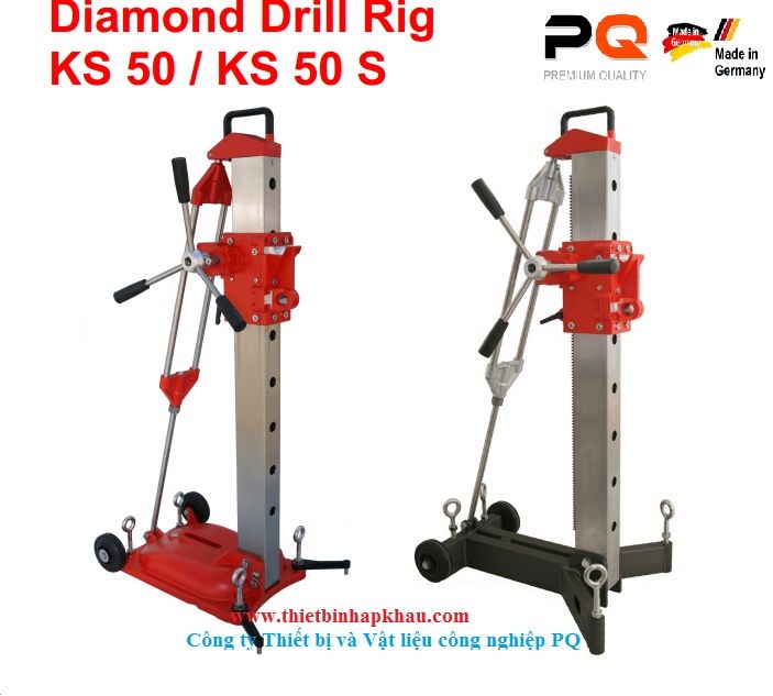 Giàn khoan lỗ mũi kim cương, thanh nhôm. Diamond-Core Drill Rig KS 50, aluminium base  , Made in Germany. Code: 1.40.400.0091| www.thietbinhapkhau.com | Công ty PQ 