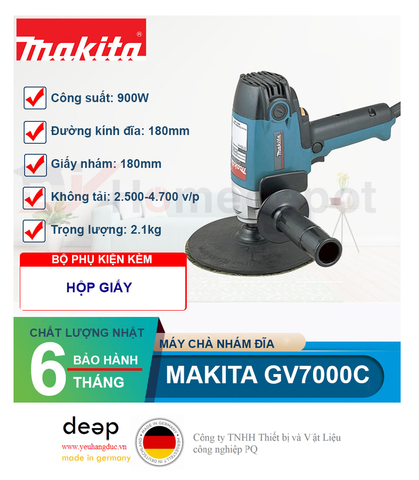  Máy chà nhám đĩa Makita GV7000C   Piqi4 | Www.Thietbinhapkhau.Com | Công Ty PQ 