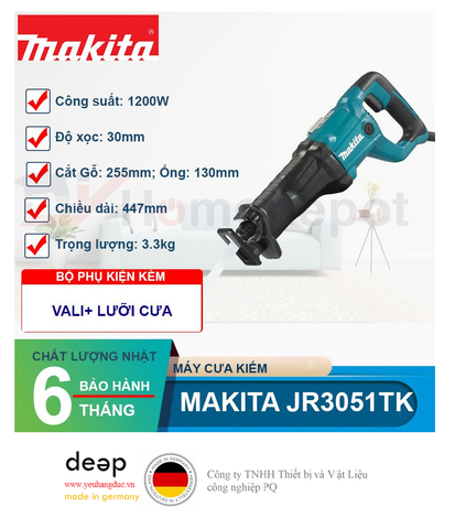  Máy cưa kiếm Makita JR3051TK   Piqi4 | Www.Thietbinhapkhau.Com | Công Ty PQ 