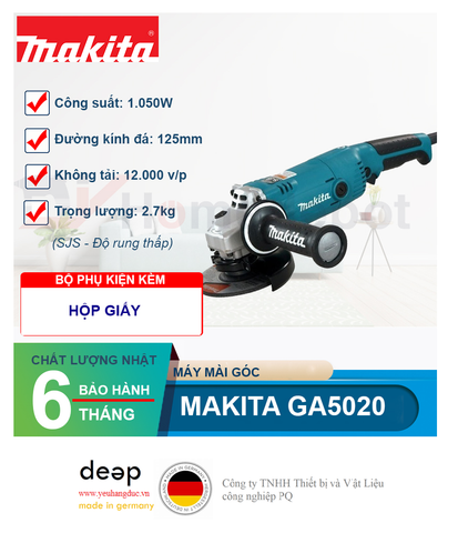  Máy mài góc Makita GA5020 1050W   Piqi4 | Www.Thietbinhapkhau.Com | Công Ty PQ 