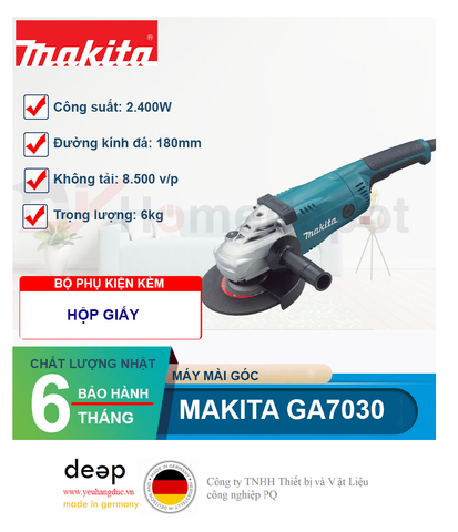  Máy mài góc Makita GA7030 2400W   Piqi4 | Www.Thietbinhapkhau.Com | Công Ty PQ 