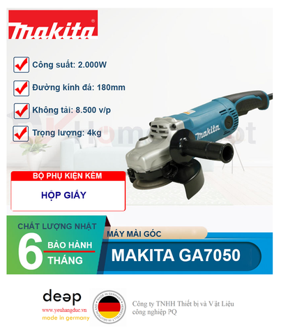  Máy mài góc Makita GA7050 2000W   Piqi4 | Www.Thietbinhapkhau.Com | Công Ty PQ 