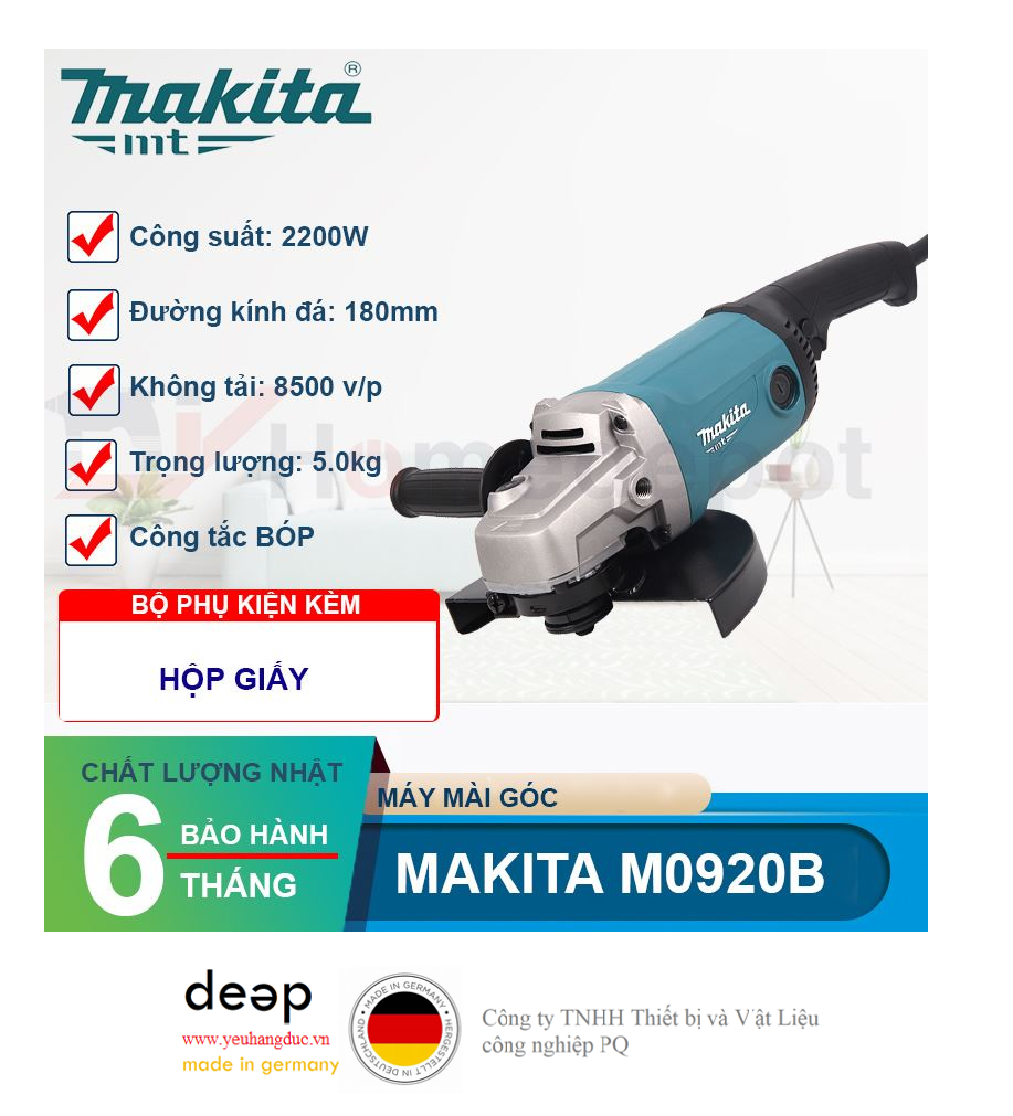 Máy Mài Góc Makita M0920B 2200W   Piqi4 | Www.Thietbinhapkhau.Com | Công Ty PQ 