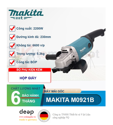  Máy Mài Góc Makita M0921B 2200W   Piqi4 | Www.Thietbinhapkhau.Com | Công Ty PQ 