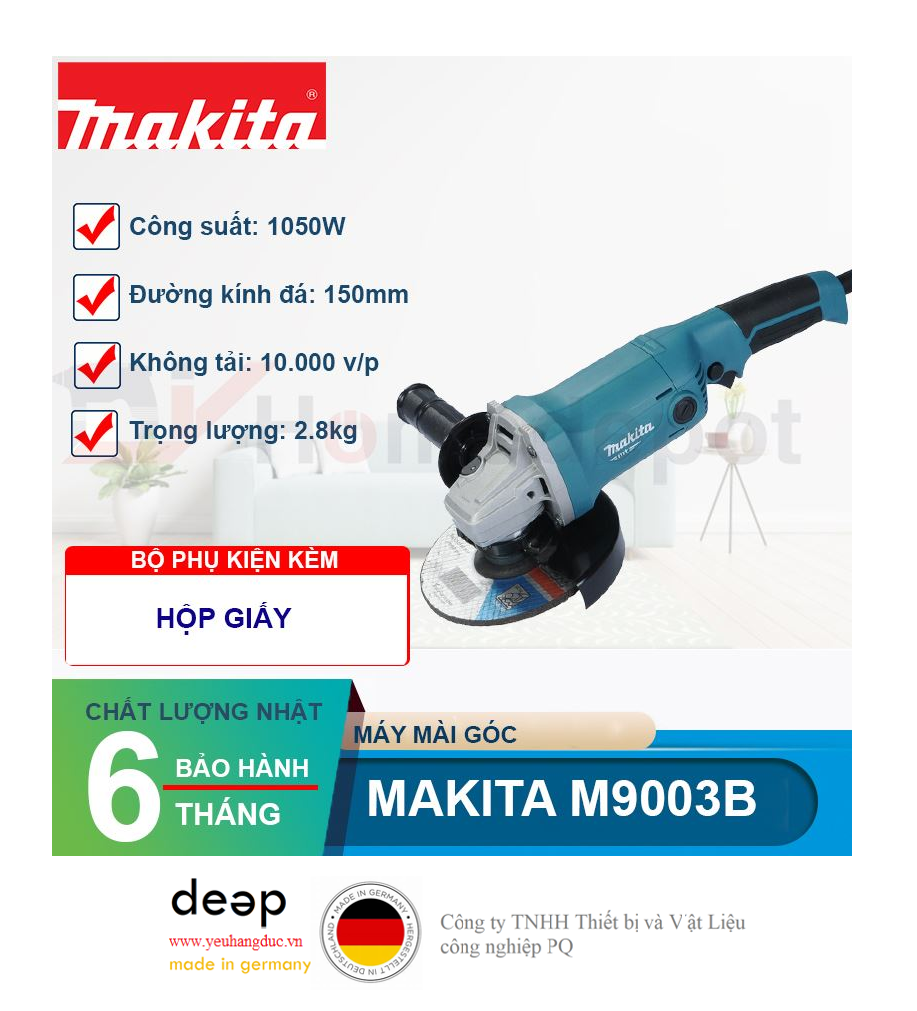 Máy Mài Góc Makita M9003B 1050W   Piqi4 | Www.Thietbinhapkhau.Com | Công Ty PQ 