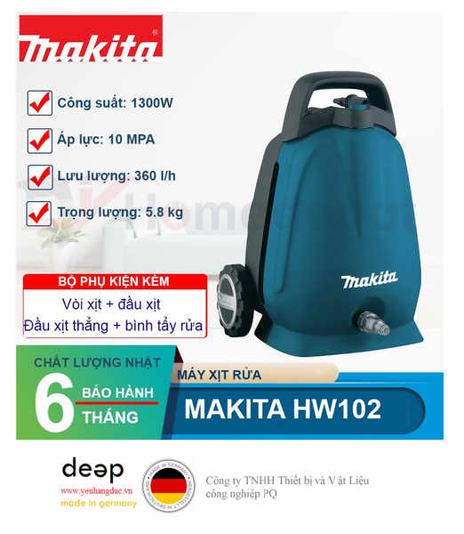 Máy xịt rửa cao áp Makita HW102 Piqi4 Thietbinhapkhau Cô