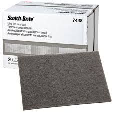  Bùi nhùi siêu mịn 3M Scotch Brite 7448 hộp 20 miếng 152mm x 228mm  nỉ tấm chà bóng. Code: 3.10.540.0009 www.thietbinhapkhau.com 