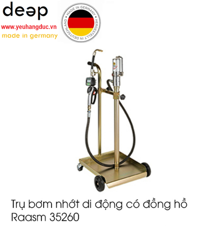  Trụ bơm nhớt di động có đồng hồ đo lưu lượng 20 lít/phút Raasm 35260 piqi2 | Www.Thietbinhapkhau.Com | Công Ty PQ 