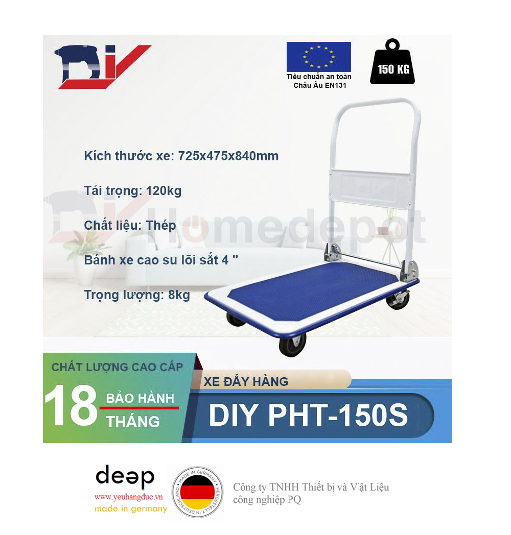 Xe đẩy hàng DIY PHT-150S   Piqi4 | Www.Thietbinhapkhau.Com | Công Ty PQ 