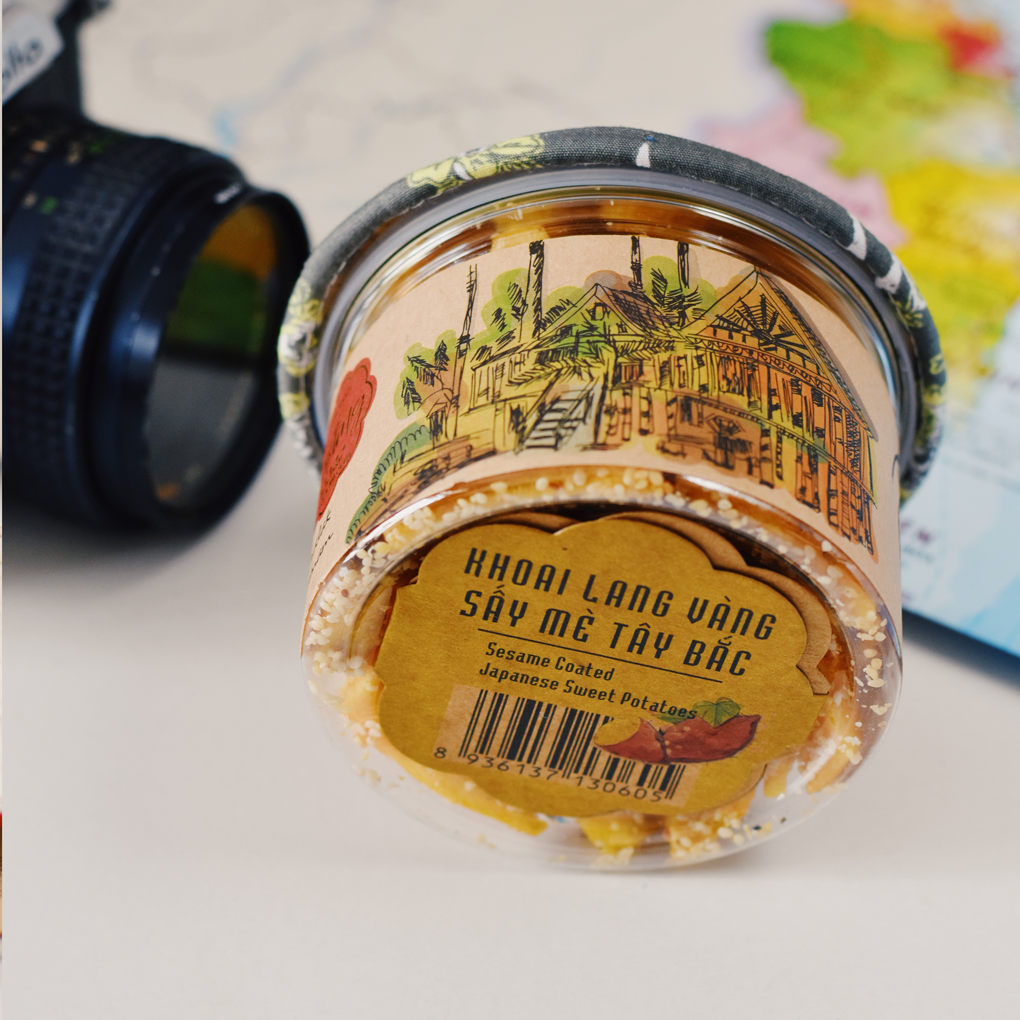TP08032 LON NÓN KHOAI LANG VÀNG SẤY MÈ TÂY BẮC 70G (110G)_COLLECTION