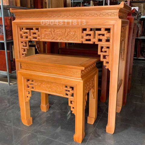  Bàn thờ gia tiên gỗ sồi M1 